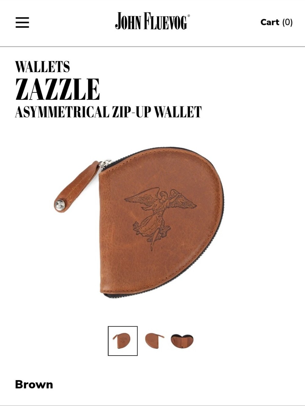 John Fluevog Heart Shaped Leather Wallet